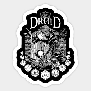 RPG Class Series: Druid - White Version Sticker